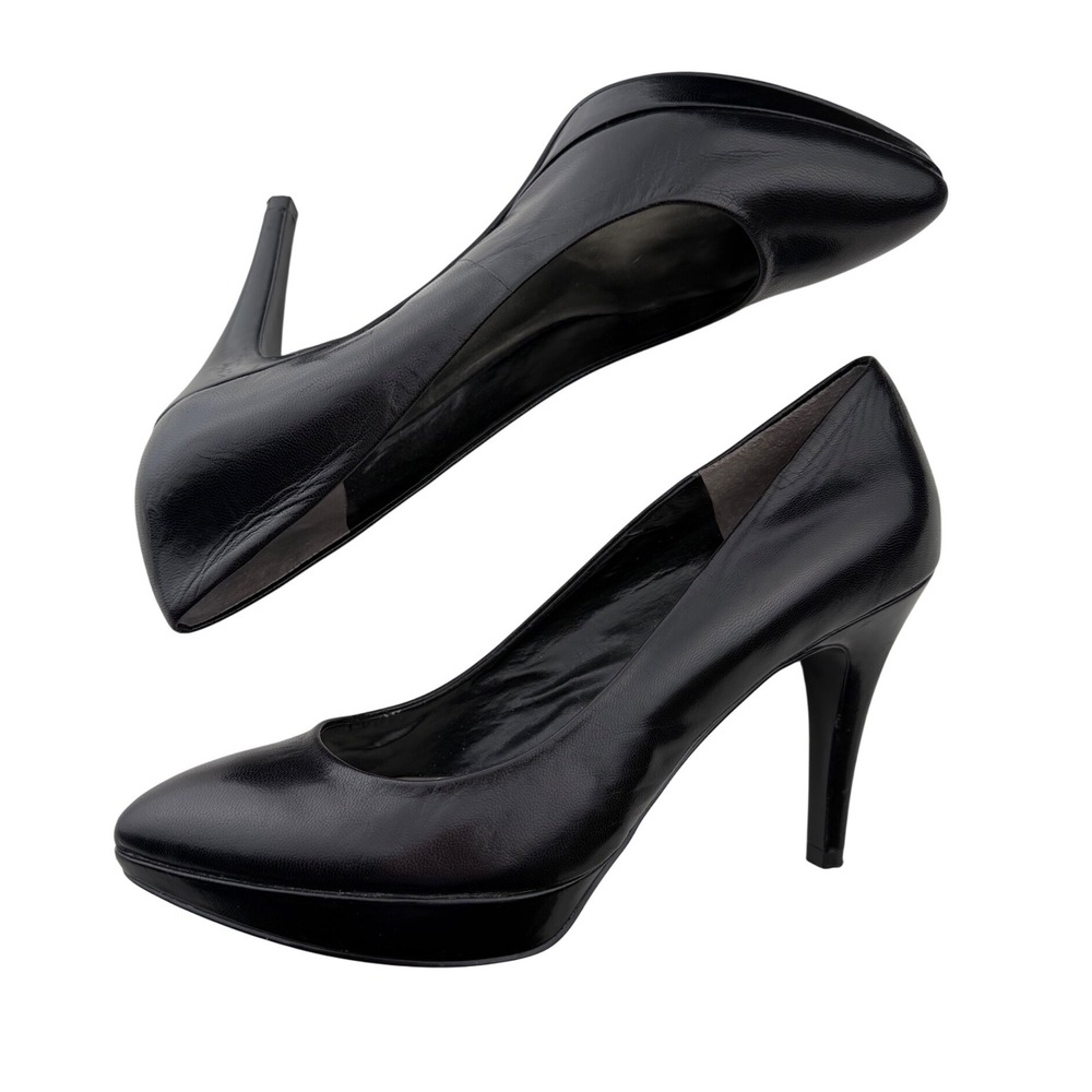 GUESS Black Platform Pumps Pointed Toe Y2K Stiletto Corporate Office Siren 8M